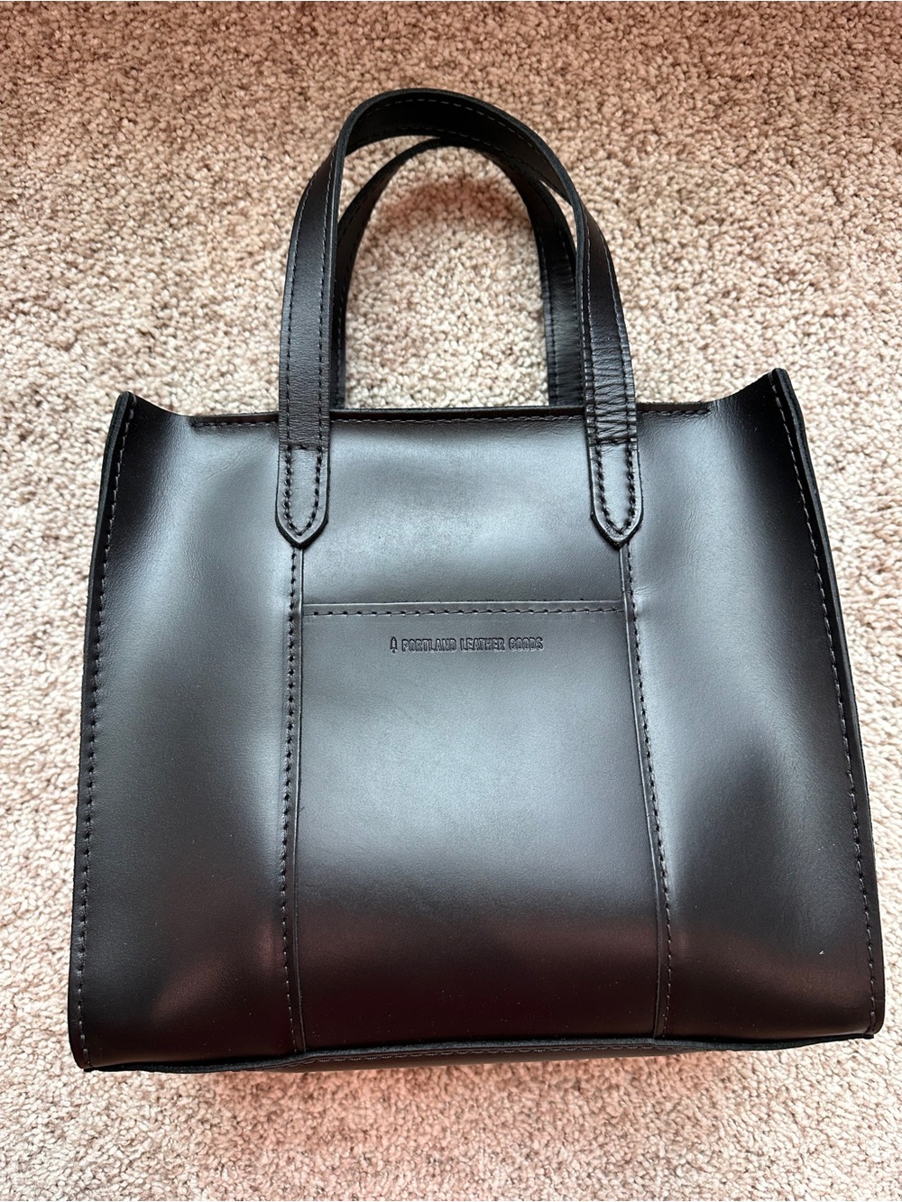 Portland Leather Goods Lola crossbody with zipper, black, PREMIUM NEW w/out tags
